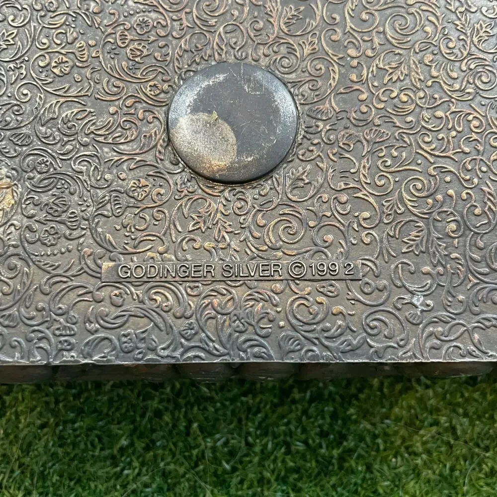 Vintage 1992 Godinger Silver Plated Jewelry Box